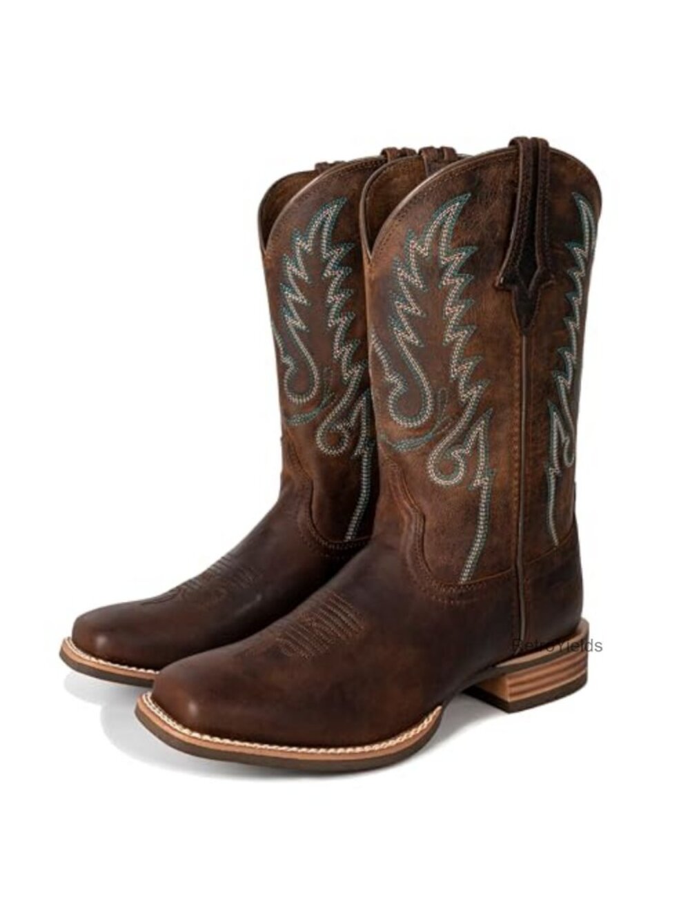 Women's Western Cowgirl Boots Full-Grain Goatskin Square Toe Mid-Calf